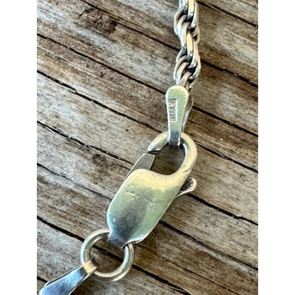 Vintage Sterling Silver Articulated Penguin Necklace 18" Rope Chain 12.15 G - Picture 5 of 5